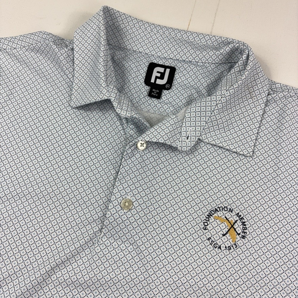 FootJoy Golf Polo Shirt Mens 2XL Blue FSGA Foundation Member Short Sleeve